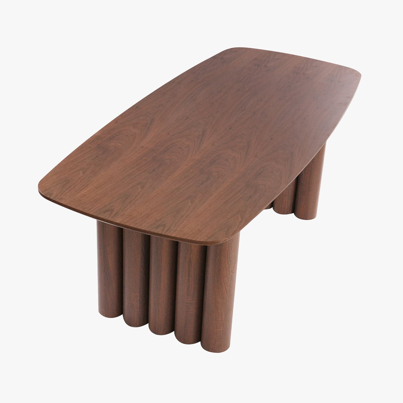DAREL Table à manger rectangulaire en bois foncé 200 cm - Table à manger - Mobilier Deco