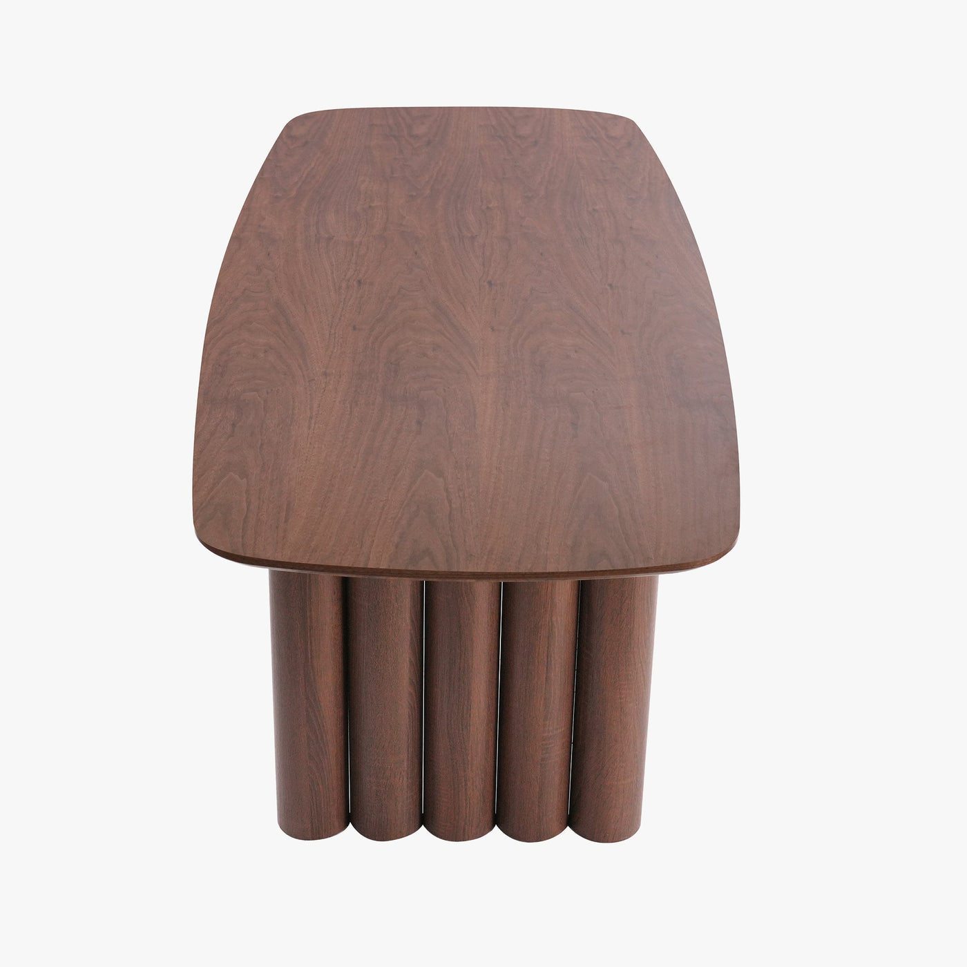 DAREL Table à manger rectangulaire en bois foncé 200 cm - Table à manger - Mobilier Deco