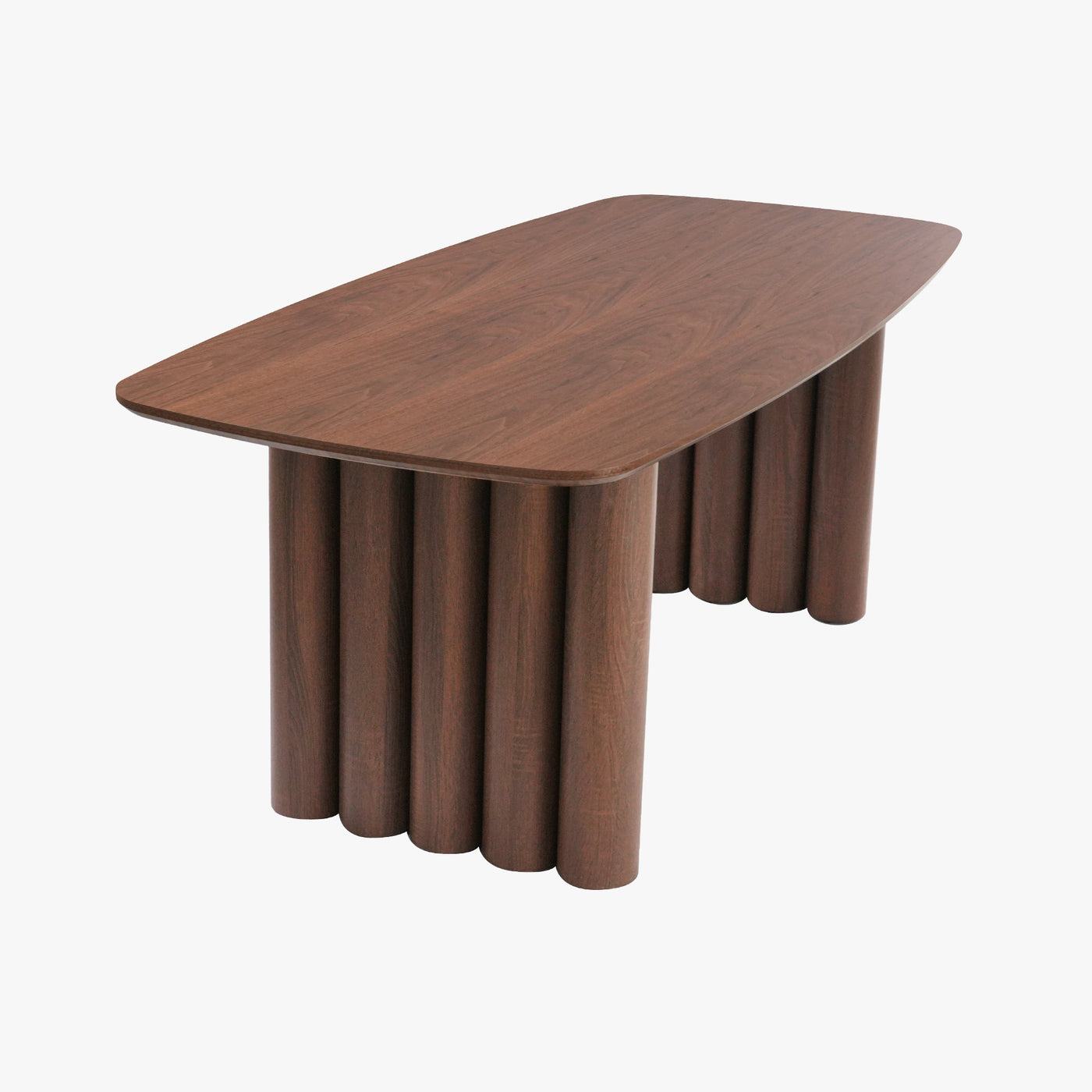 DAREL Table à manger rectangulaire en bois foncé 200 cm - Table à manger - Mobilier Deco