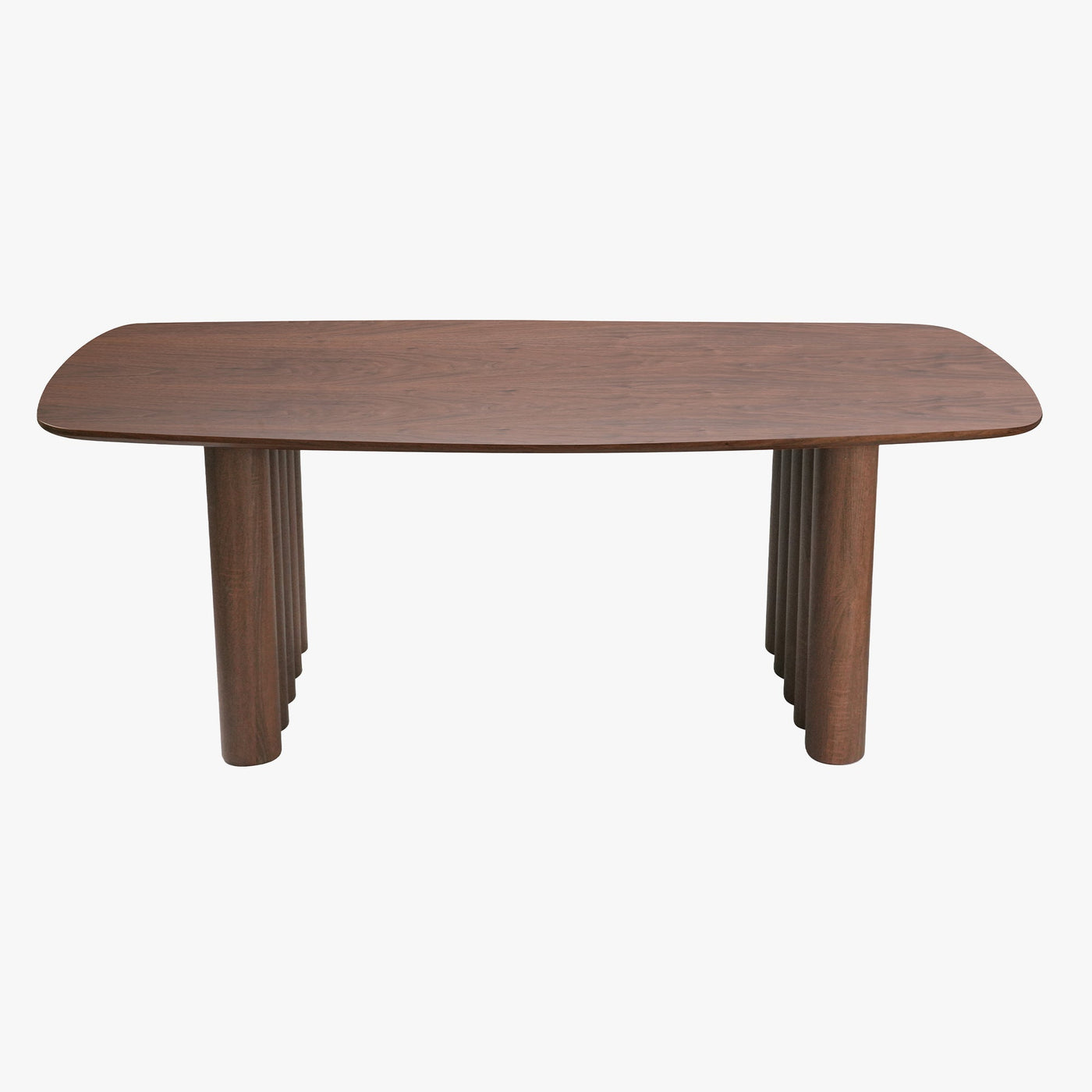 DAREL Table à manger rectangulaire en bois foncé 200 cm - Table à manger - Mobilier Deco