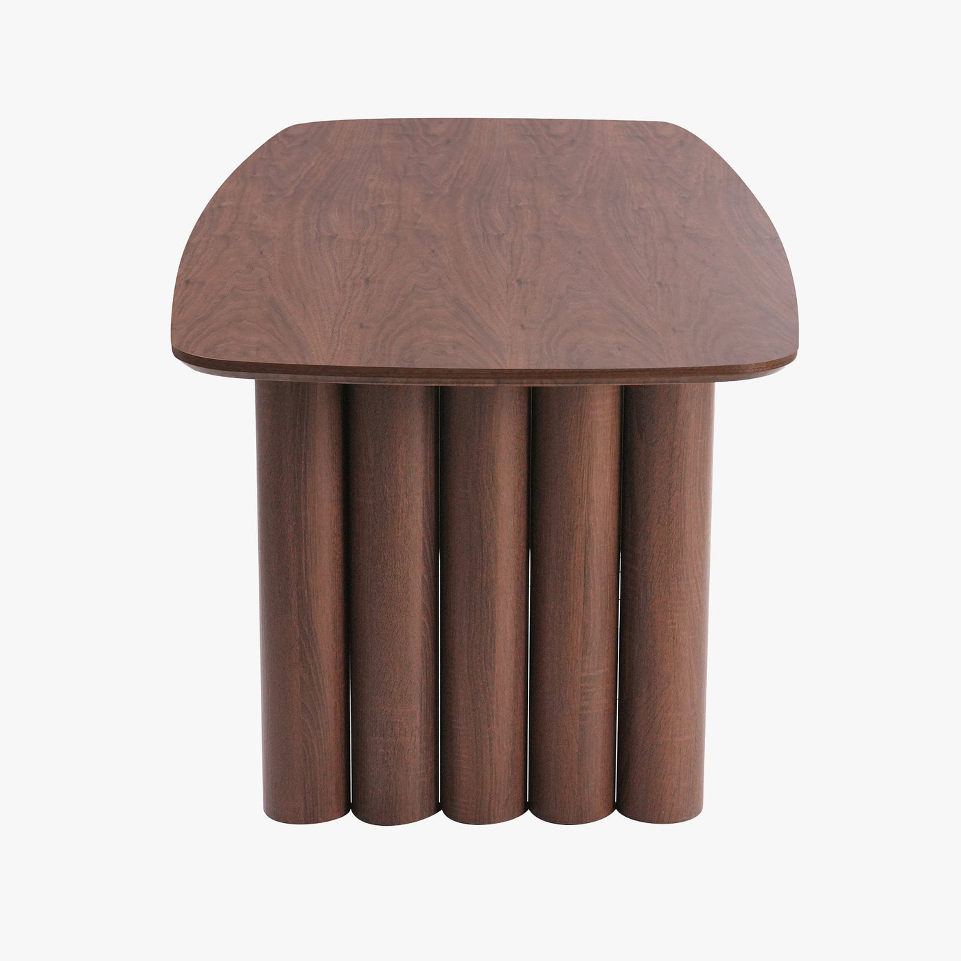 DAREL Table à manger rectangulaire en bois foncé 200 cm - Table à manger - Mobilier Deco