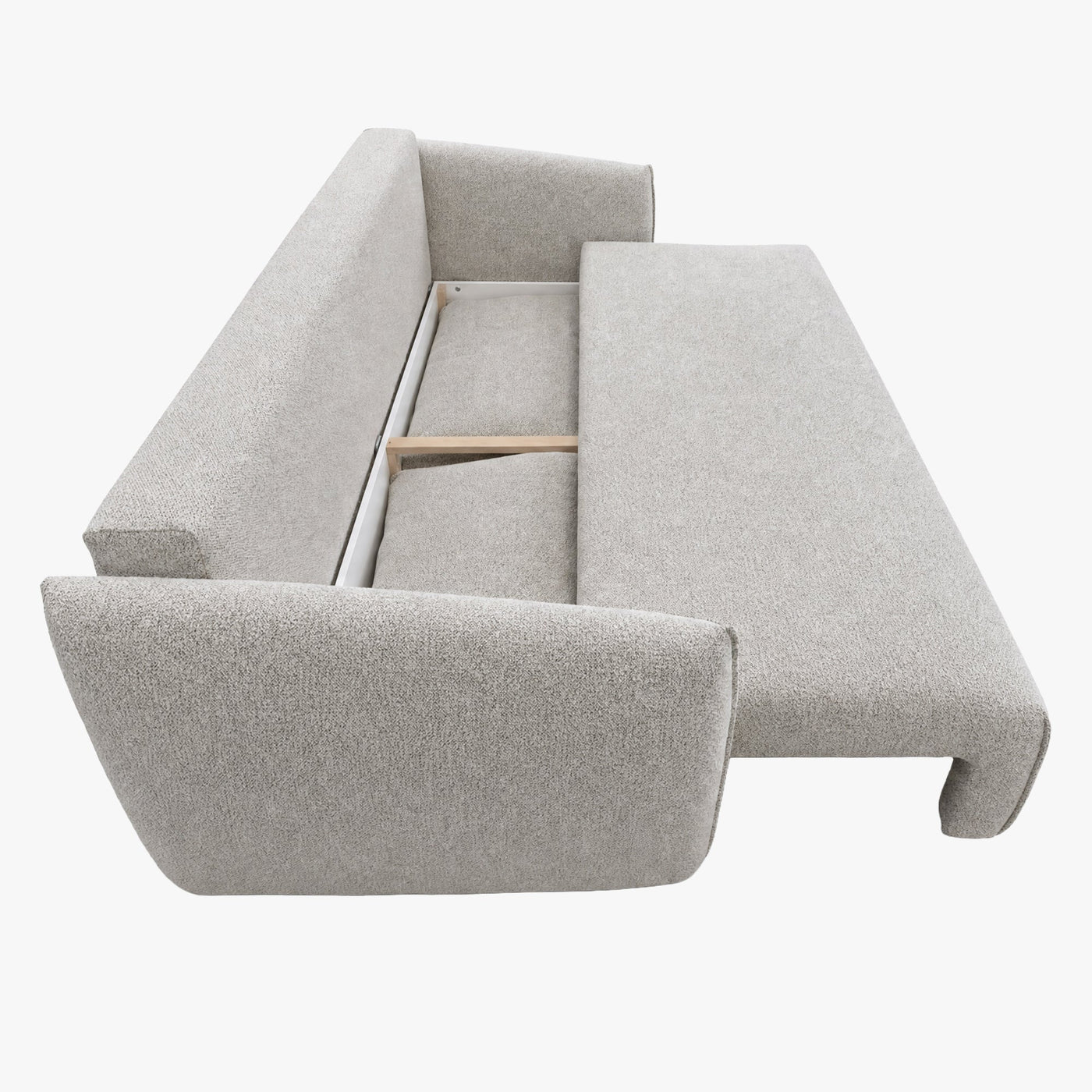 DAYLA Canapé 3 places convertible en tissu beige - Canapés convertibles - Mobilier Deco