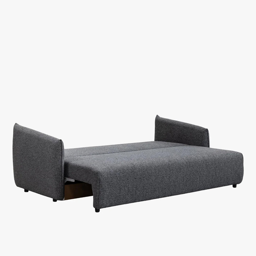 DAYLA Canapé 3 places convertible en tissu bleu — aperçu vidéo