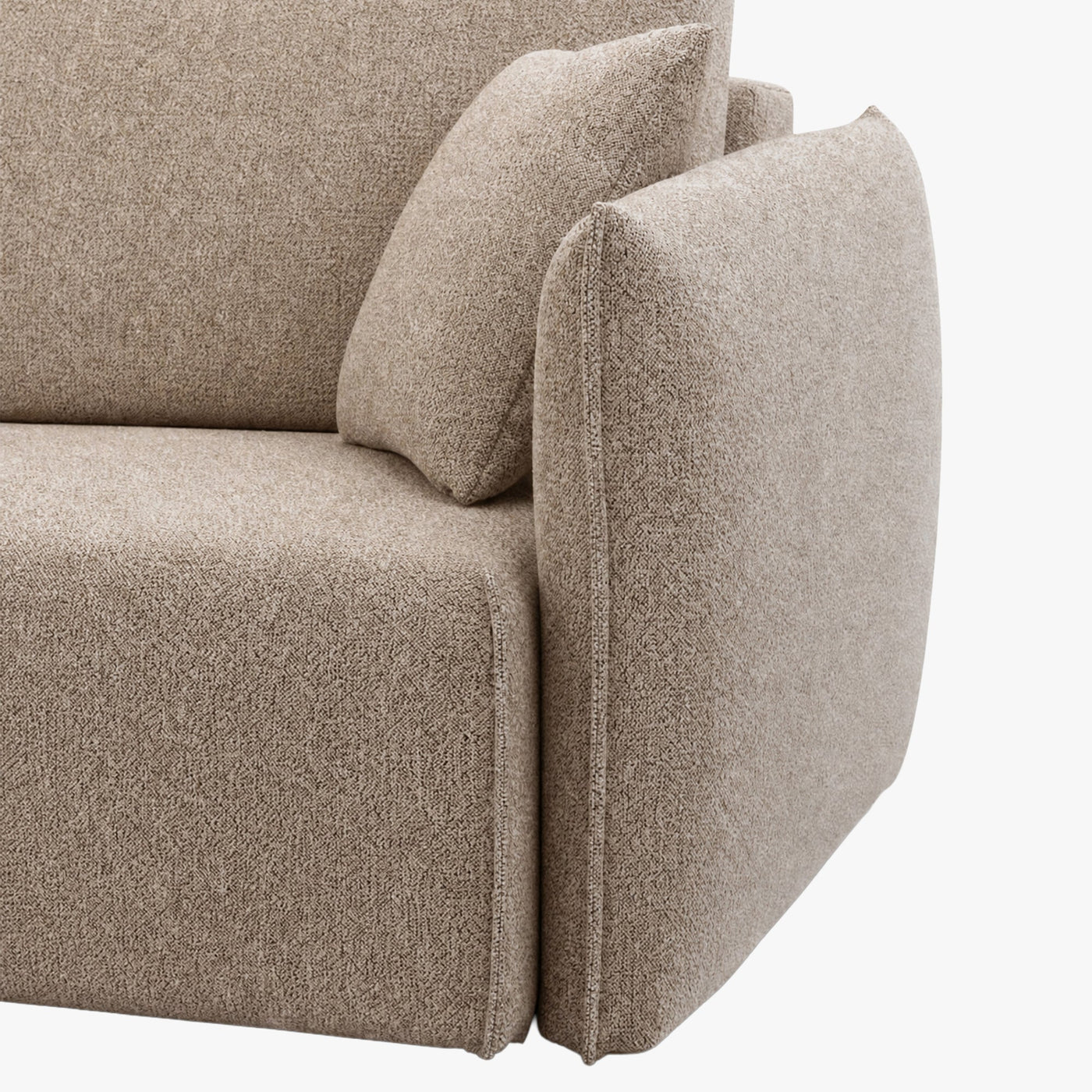 DAYLA Canapé 3 places convertible en tissu taupe - Canapés convertibles - Mobilier Deco