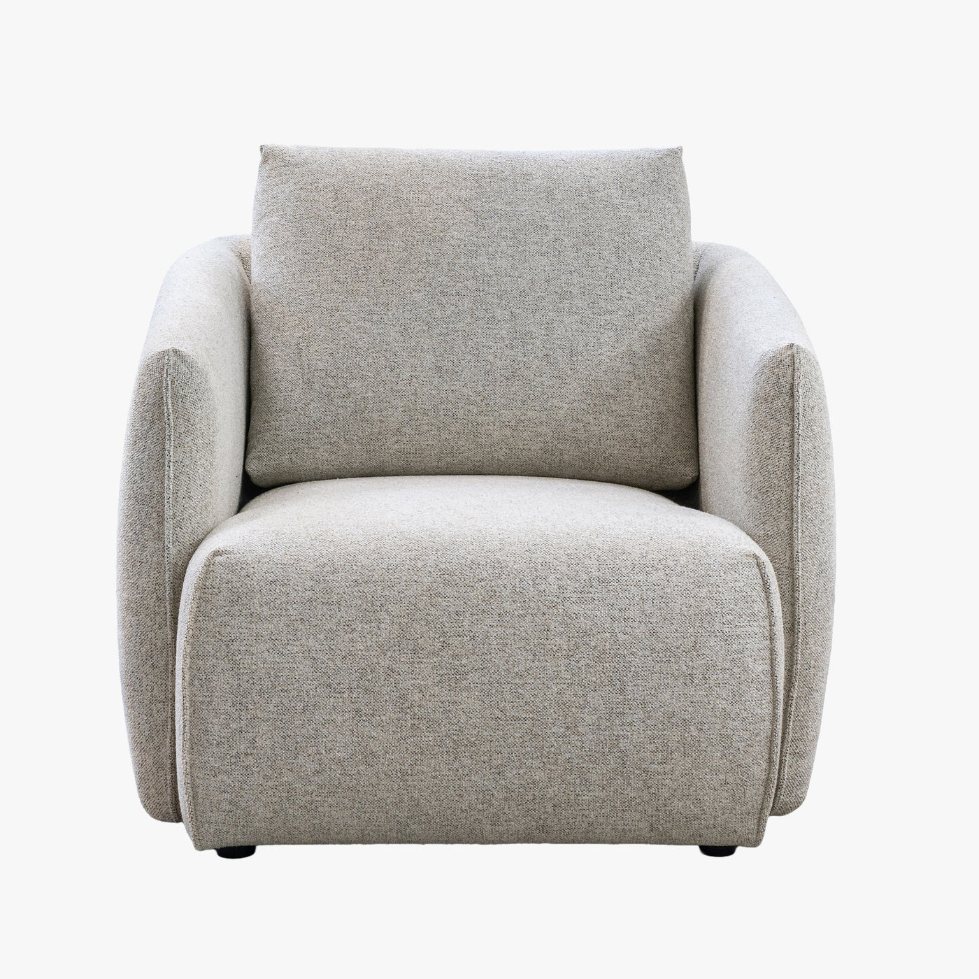 DAYLA Fauteuil en tissu beige - Fauteuils - Mobilier Deco