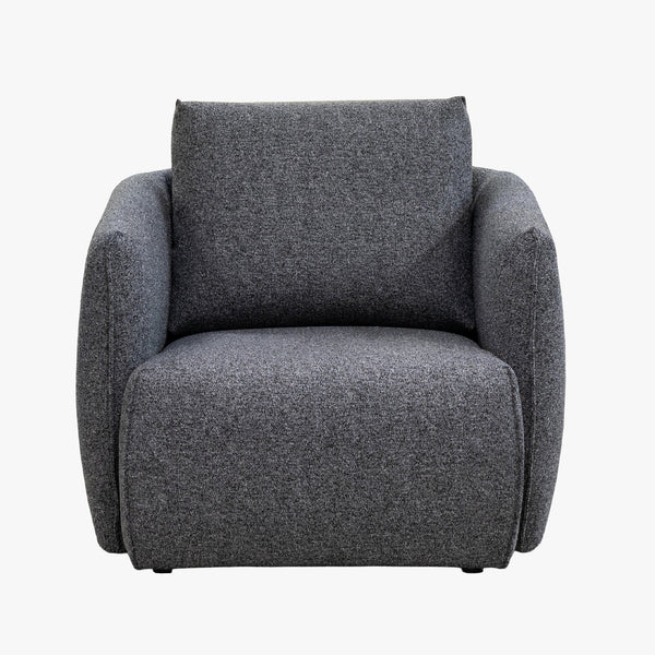 DAYLA Fauteuil en tissu bleu