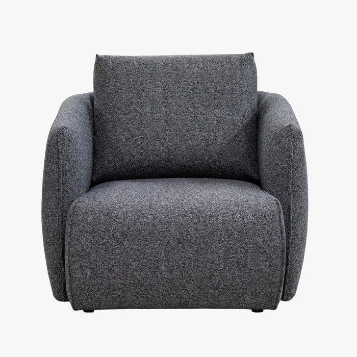 DAYLA Fauteuil en tissu bleu