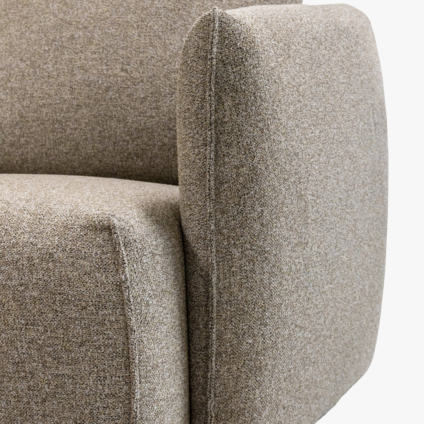 DAYLA Fauteuil en tissu taupe - Fauteuils - Mobilier Deco