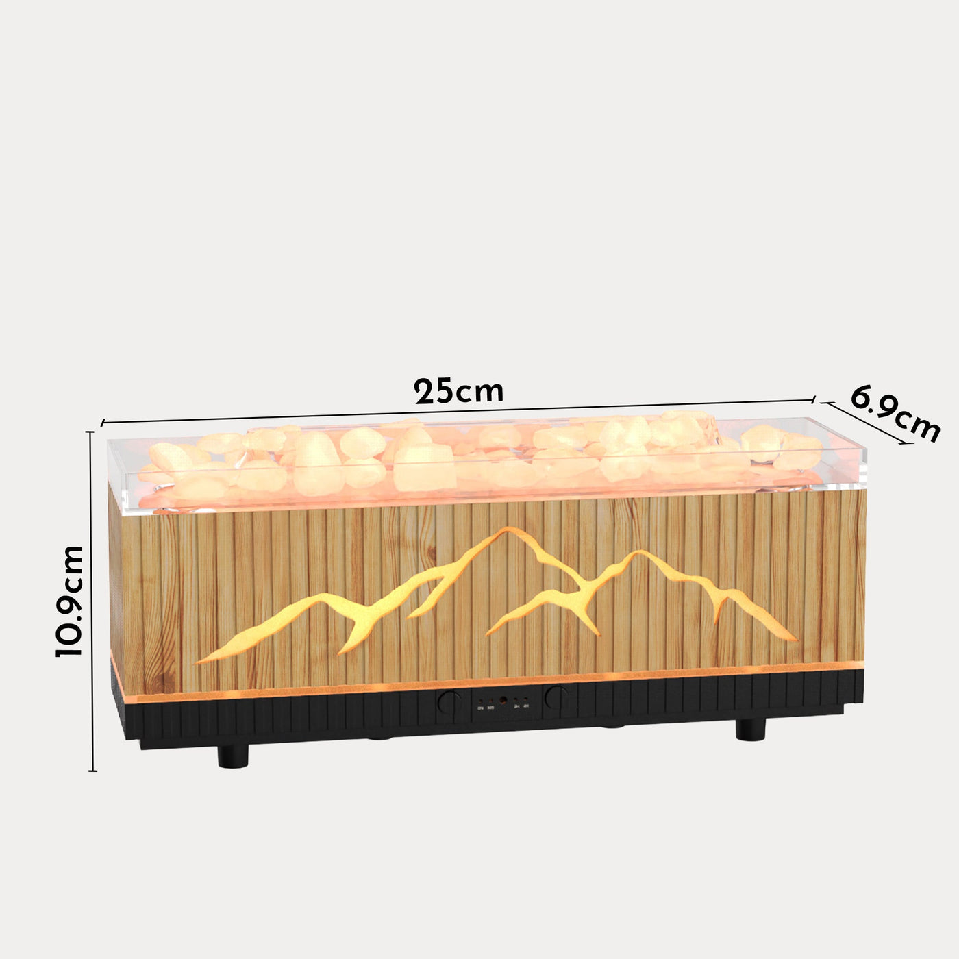 DEBY Diffuseur d'huiles essentielles avec pierres à LED couleur bois - Diffuseurs - Mobilier Deco