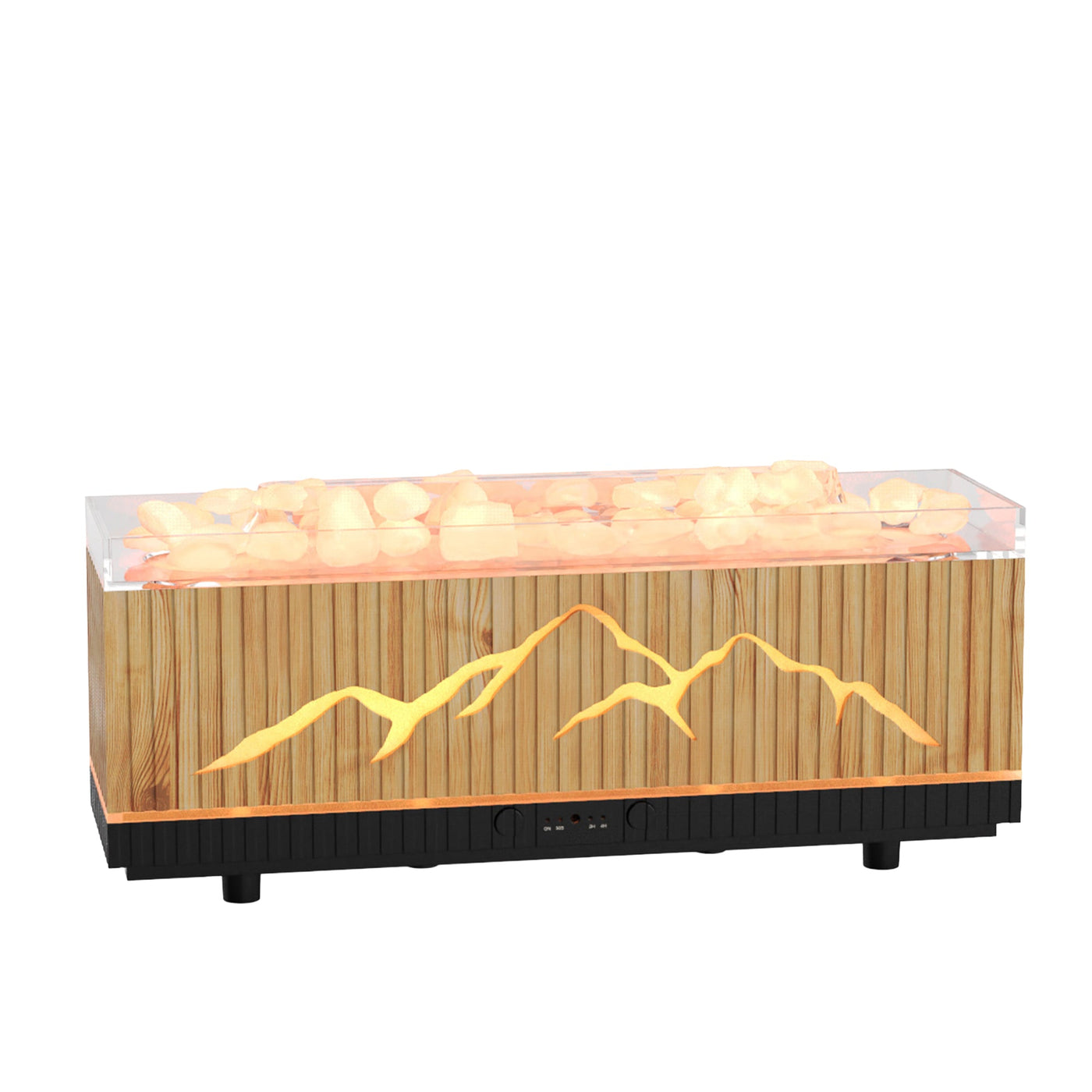 DEBY Diffuseur d'huiles essentielles avec pierres à LED couleur bois - Diffuseurs - Mobilier Deco