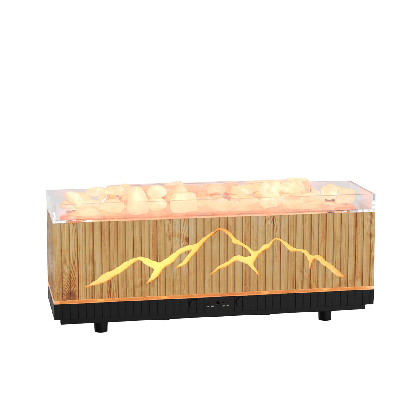 DEBY Diffuseur d'huiles essentielles avec pierres à LED couleur bois - Diffuseurs - Mobilier Deco