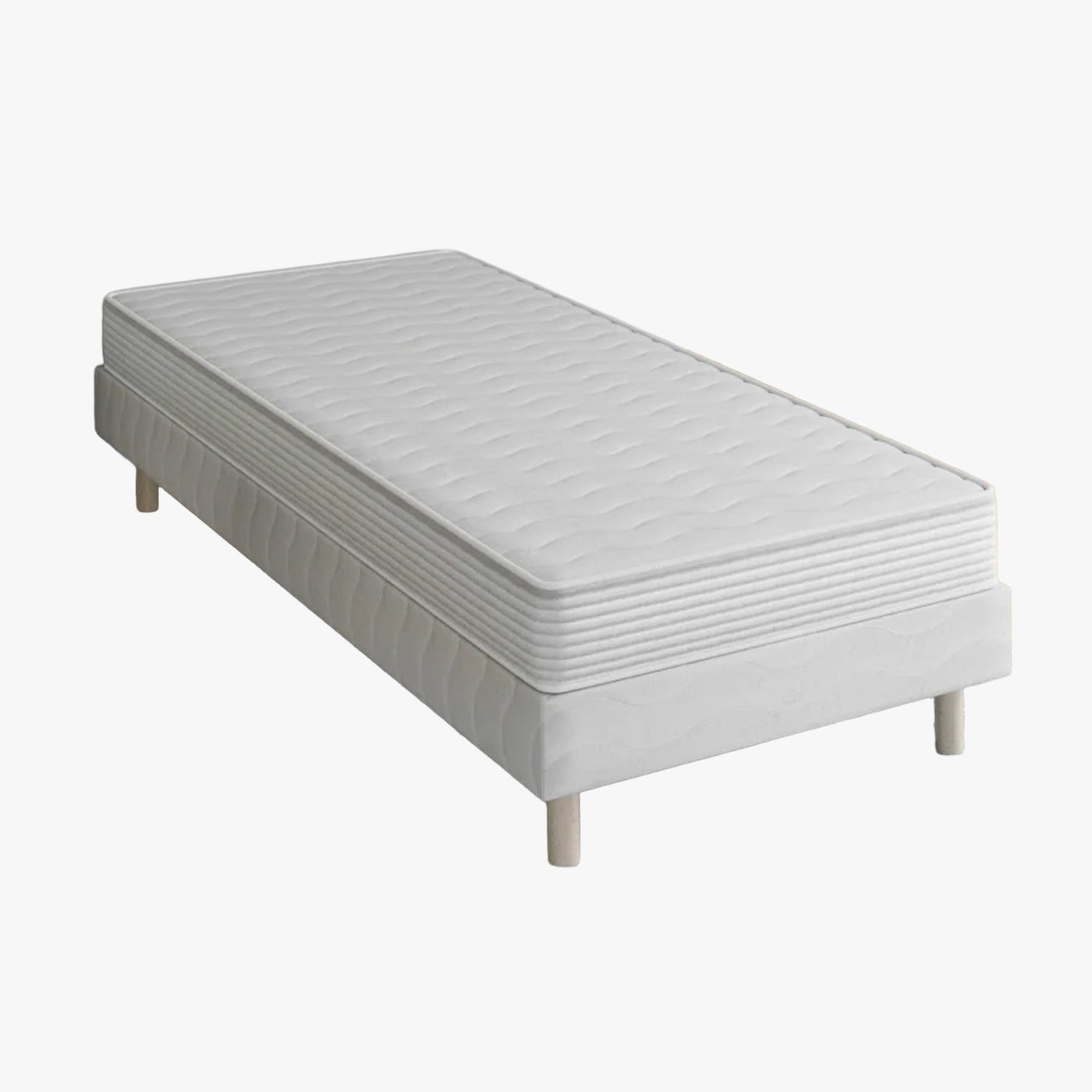 DODO SINGLE H15 Ensemble sommier+matelas 15 cm 90x190 - Ensemble literie - Mobilier Deco
