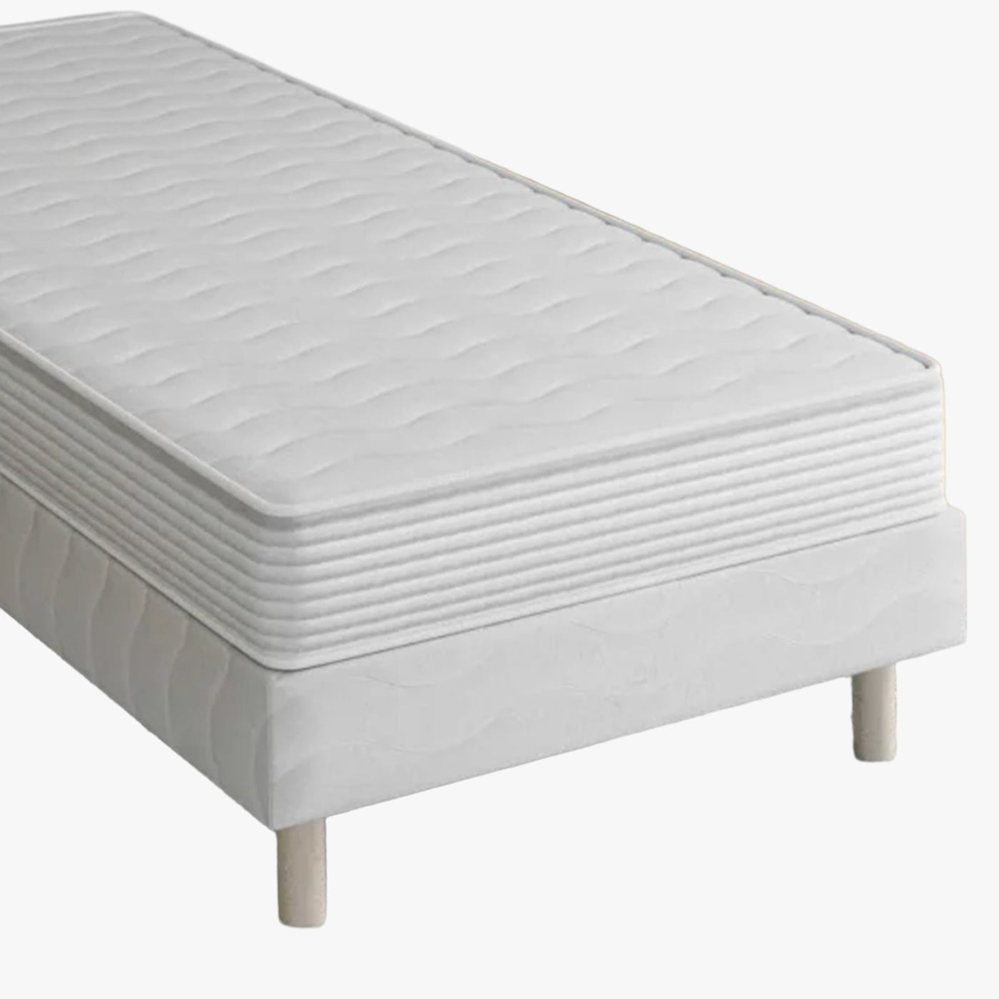 DODO SINGLE H15 Ensemble sommier+matelas 15 cm 90x190 - Ensemble literie - Mobilier Deco