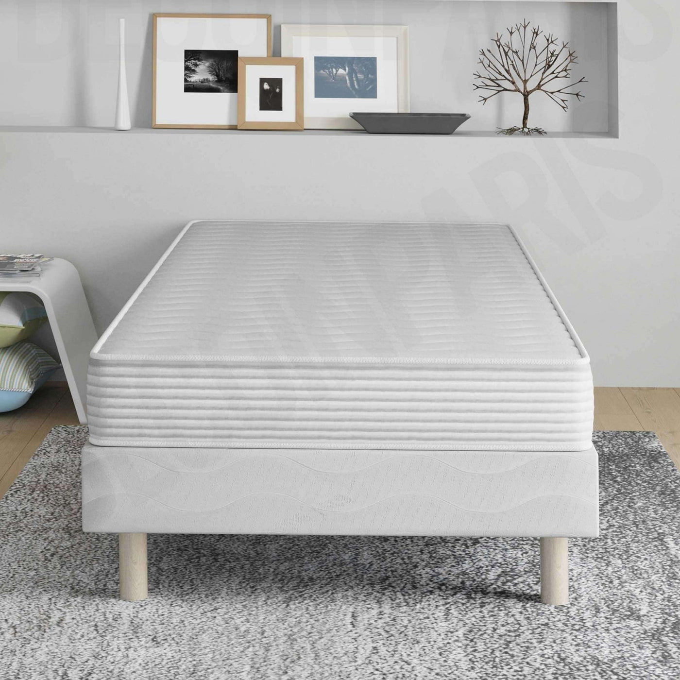 DODO SINGLE H15 Ensemble sommier+matelas 15 cm 90x190 - Ensemble literie - Mobilier Deco