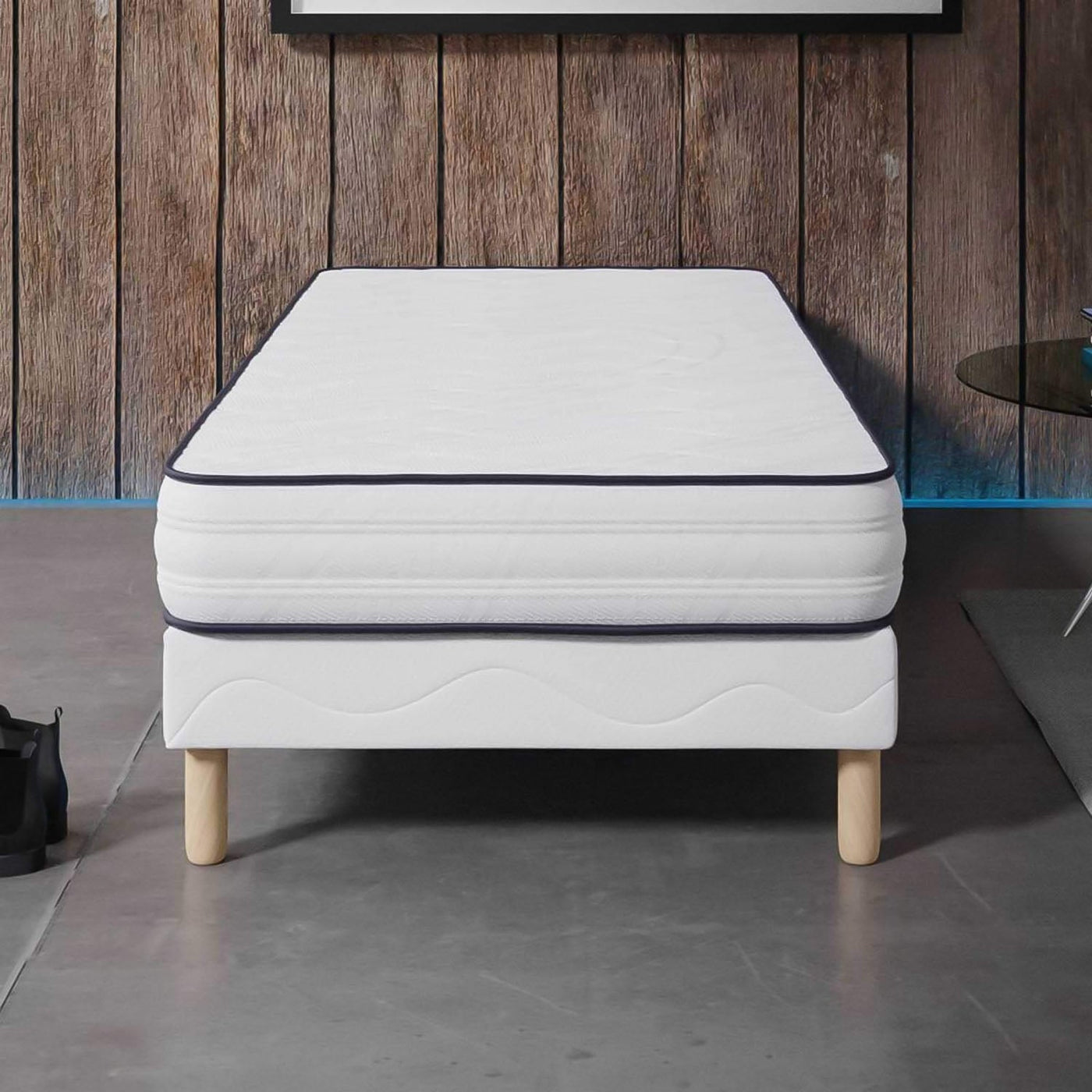 DODO SINGLE H20 Ensemble sommier+matelas 20 cm 90x190 - Ensemble literie - Mobilier Deco