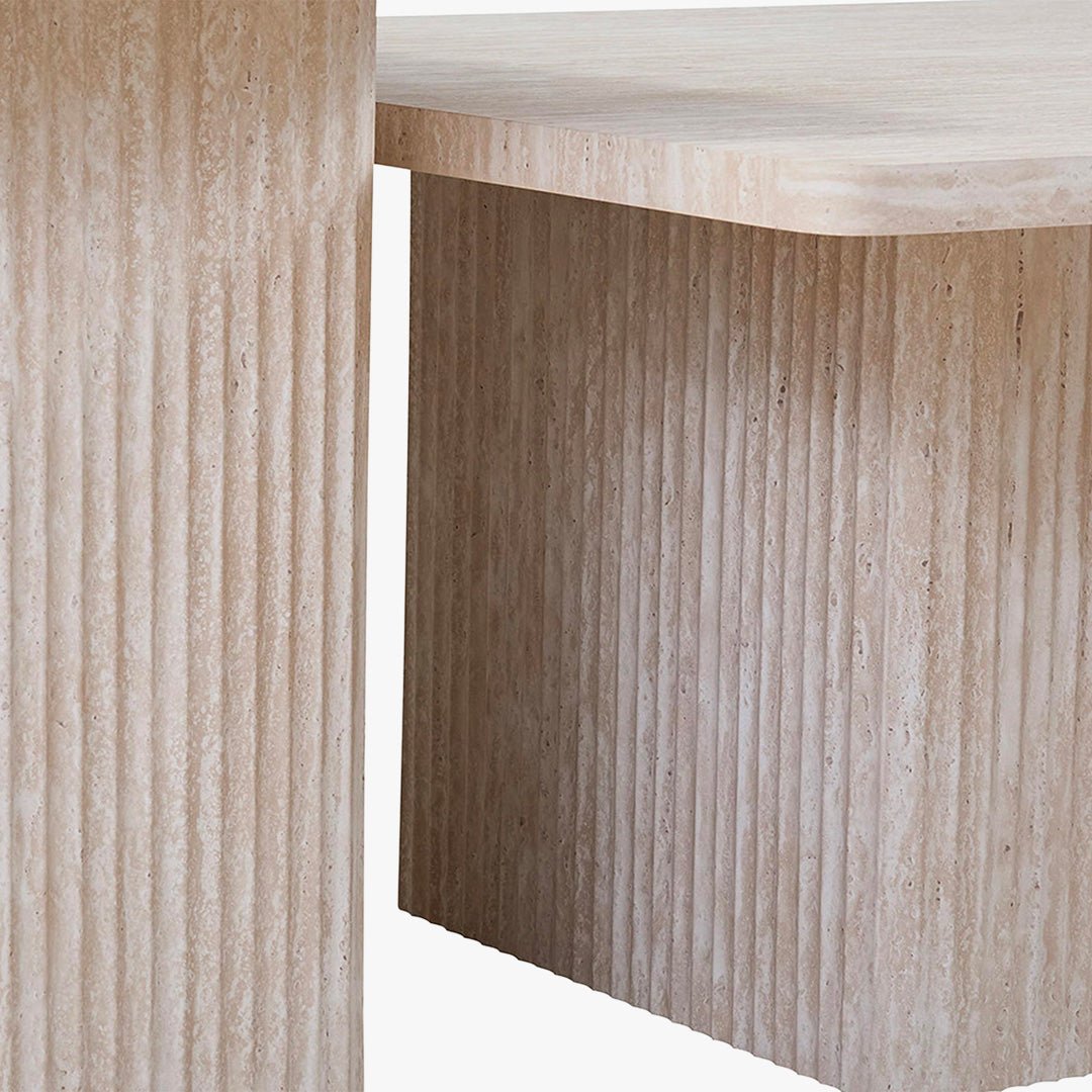 DOLSA Lot de 2 tables basses carrées couleur travertin - Table basse - Mobilier Deco