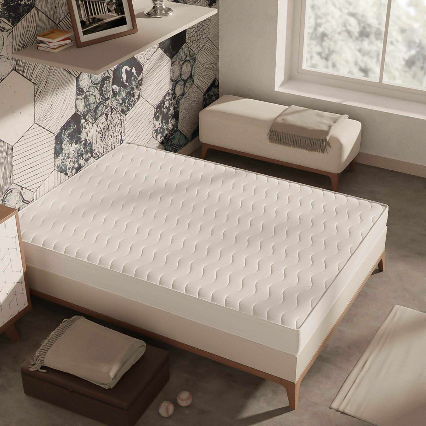 DREAM Matelas Eco 140x190 15 cm - Matelas - Mobilier Deco