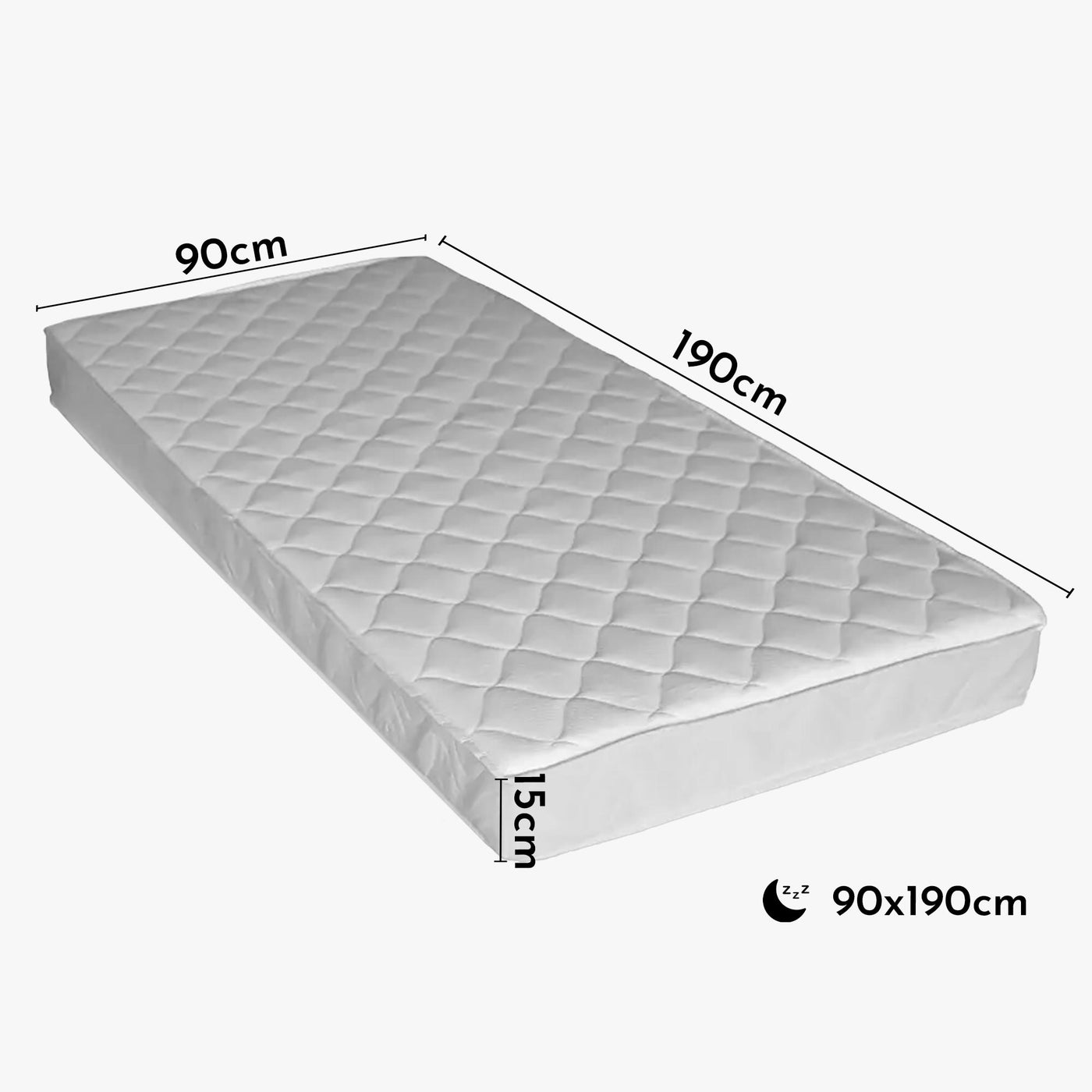 DREAM Matelas Eco 90x190 15 cm - Matelas - Mobilier Deco