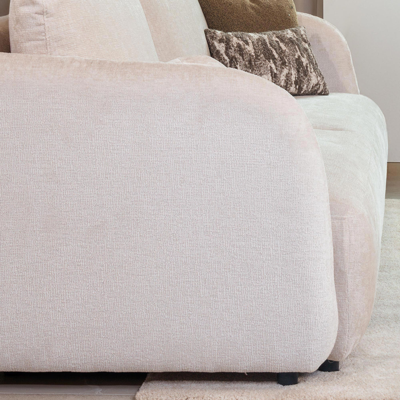DRIXY Canapé 3 places convertible avec coffre en tissu beige - Canapés convertibles - Mobilier Deco