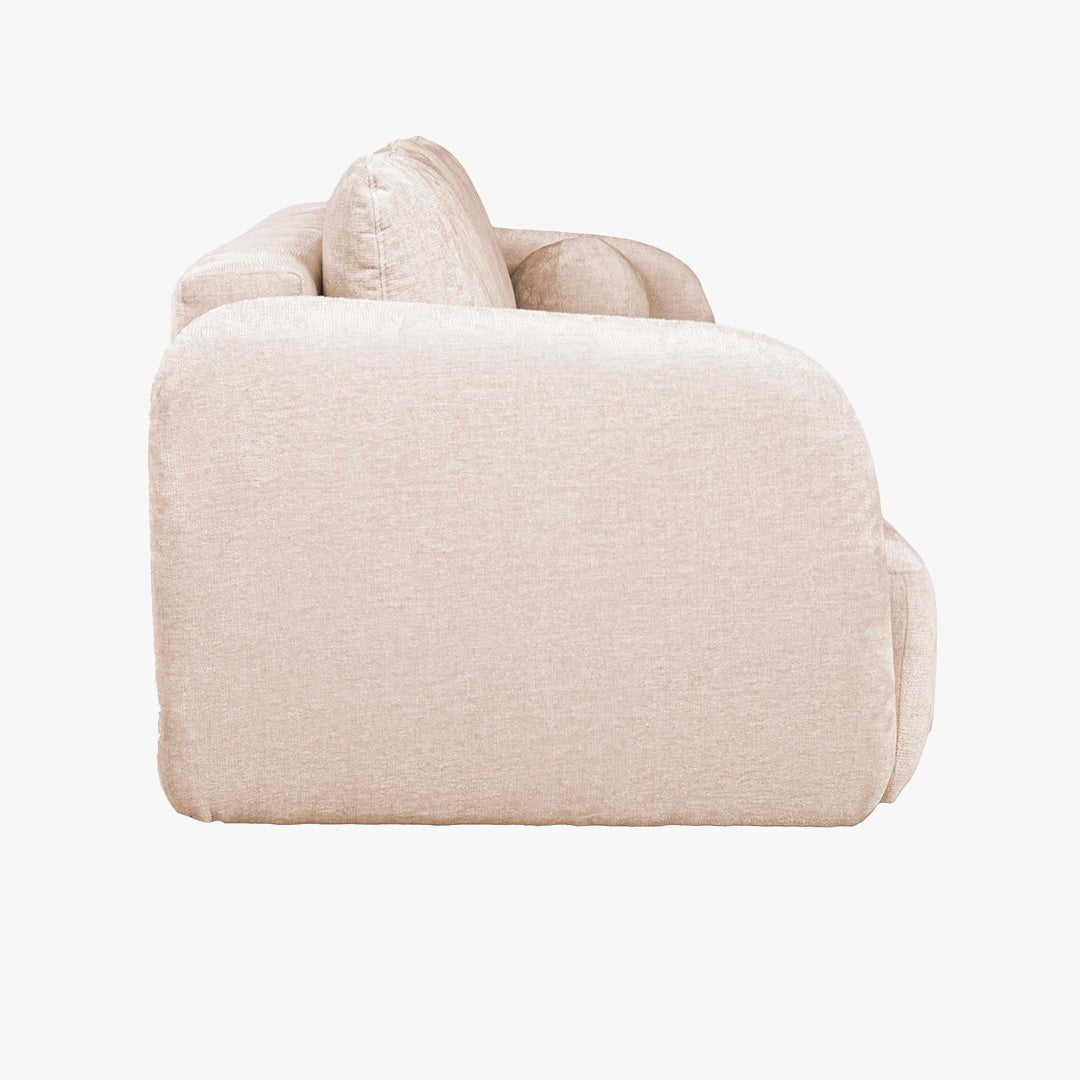 DRIXY Canapé 3 places convertible avec coffre en tissu beige - Canapés convertibles - Mobilier Deco