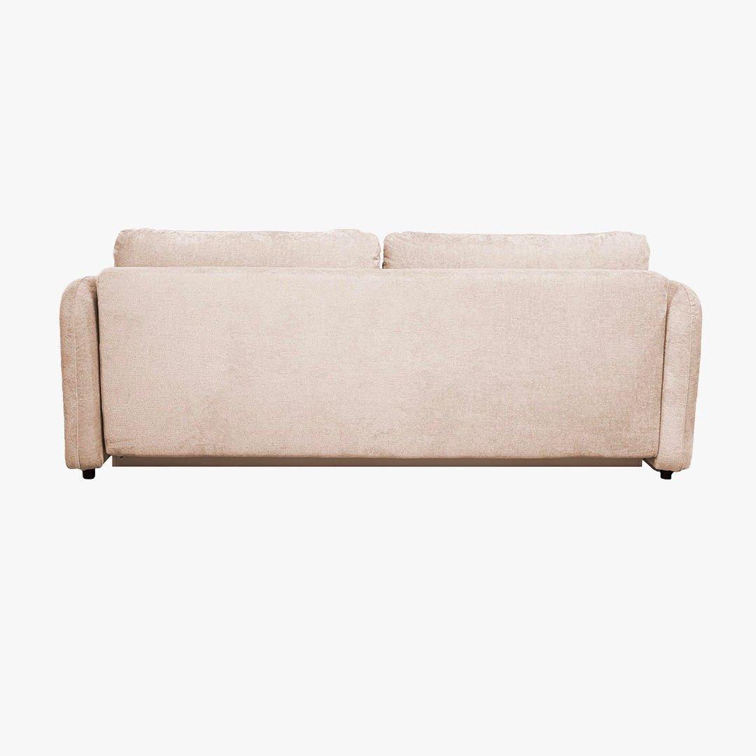 DRIXY Canapé 3 places convertible avec coffre en tissu beige - Canapés convertibles - Mobilier Deco