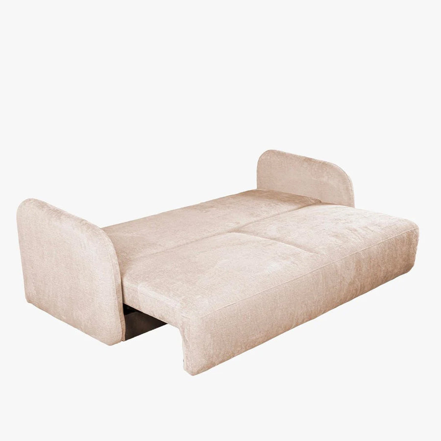 DRIXY Canapé 3 places convertible avec coffre en tissu beige — aperçu vidéo