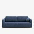 DRIXY Canapé 3 places convertible avec coffre en tissu bleu foncé