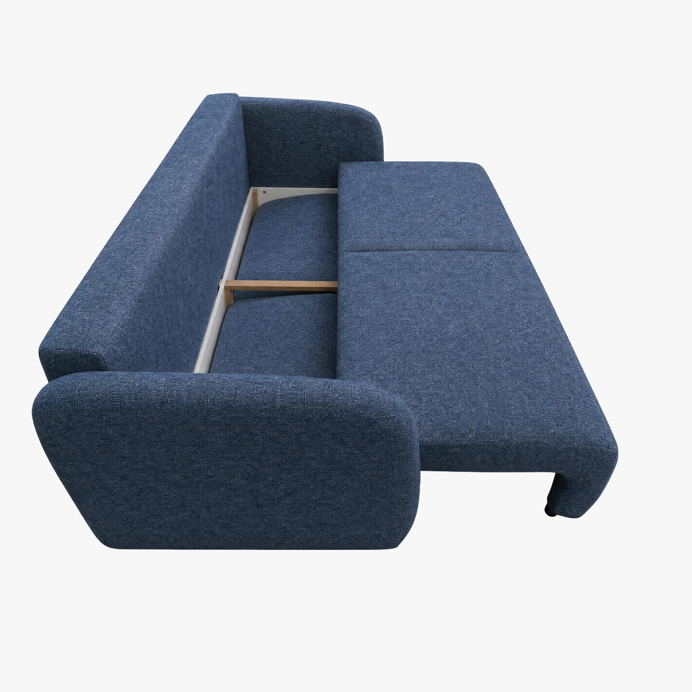 DRIXY Canapé 3 places convertible avec coffre en tissu bleu foncé - Canapés convertibles - Mobilier Deco