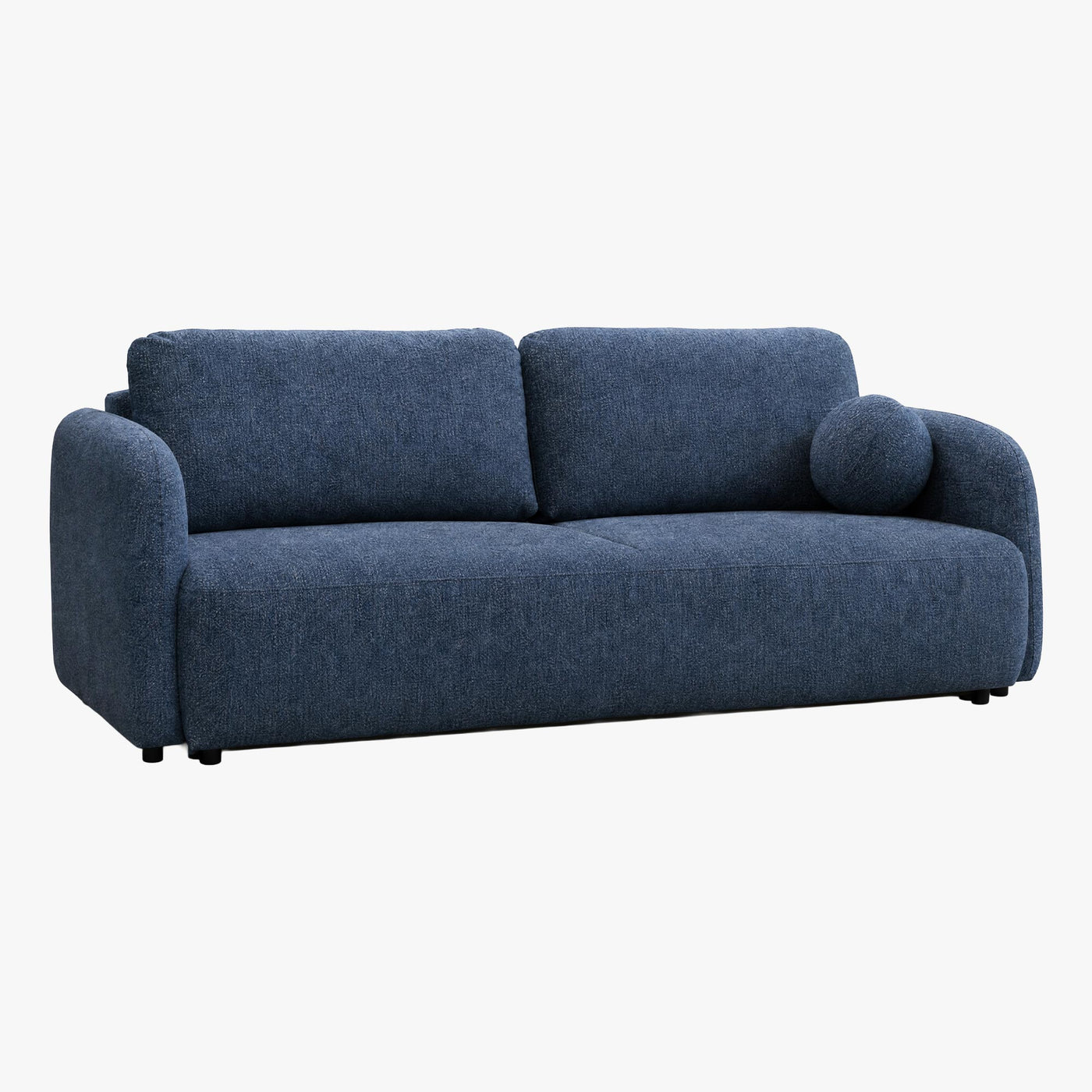 DRIXY Canapé 3 places convertible avec coffre en tissu bleu foncé - Canapés convertibles - Mobilier Deco