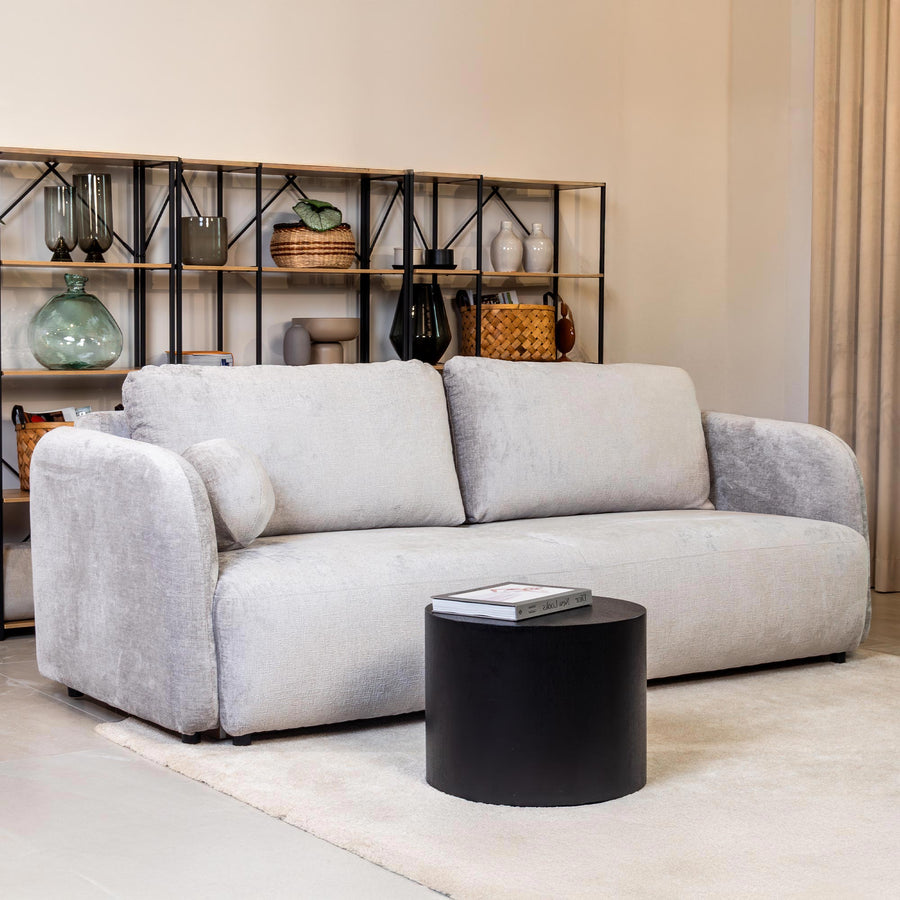 DRIXY Canapé 3 places convertible avec coffre en tissu gris — aperçu vidéo