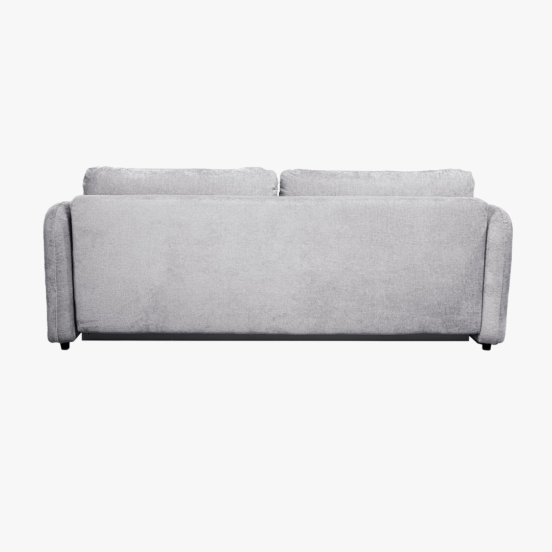 DRIXY Canapé 3 places convertible avec coffre en tissu gris - Canapés convertibles - Mobilier Deco