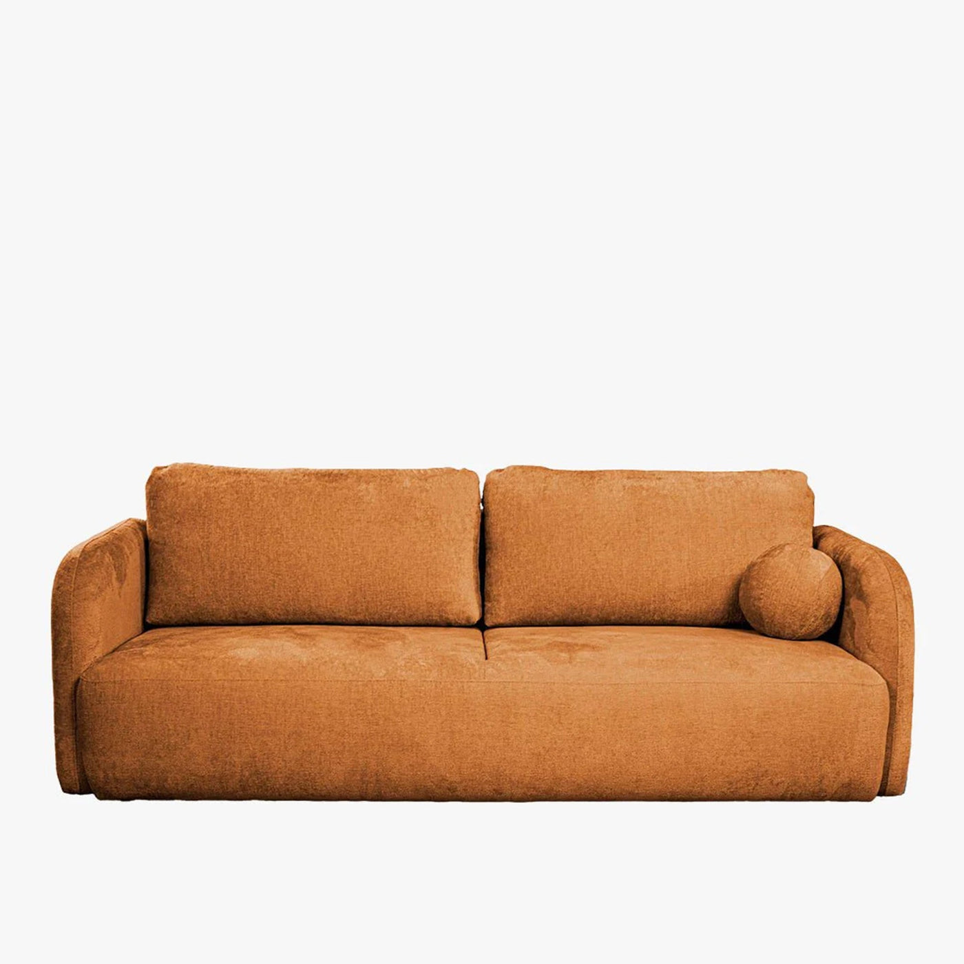 DRIXY Canapé 3 places convertible avec coffre en tissu orange - Canapés convertibles - Mobilier Deco