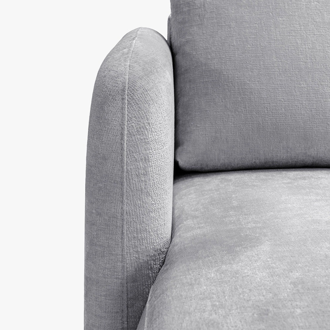DRIXY Canapé d'angle convertible avec coffre en tissu gris - Angle gauche - Canapé d'angle convertible - Mobilier Deco