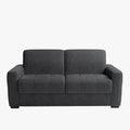 DYLANE Canapé 3 places convertible tissu capitonné gris anthracite matelas 22 cm
