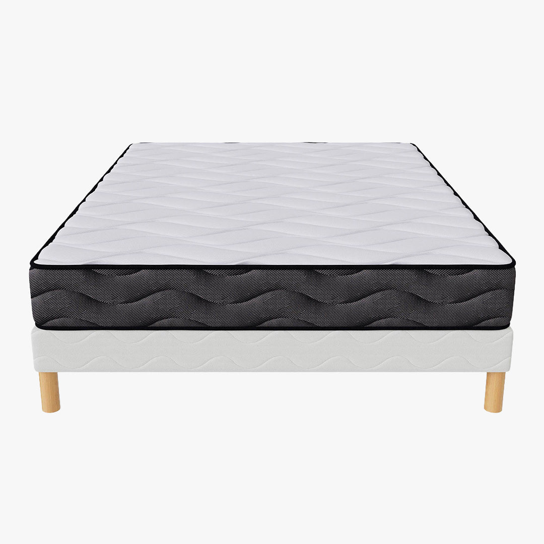 EDEN Ensemble sommier + matelas 20 cm 140x190 - Ensemble literie - Mobilier Deco