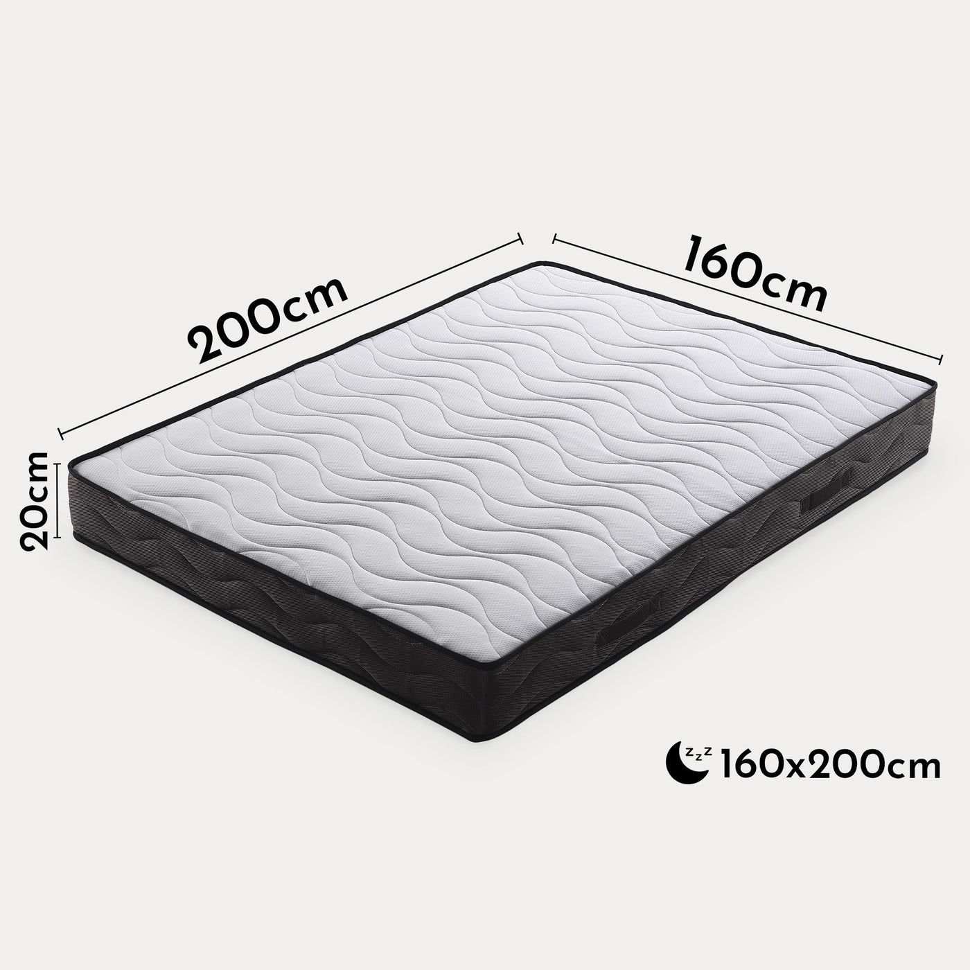 EDEN Matelas mousse 160x200 cm épaisseur 20 cm - Matelas - Mobilier Deco