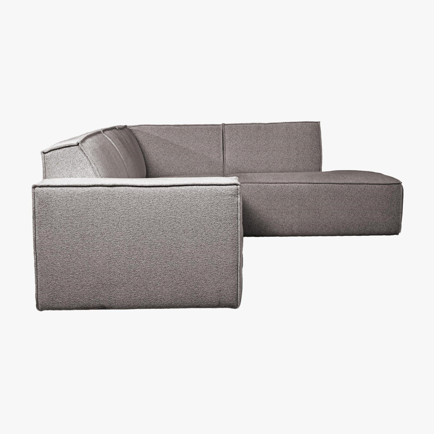 ELIA Canapé d'angle en tissu gris- Angle droit - Canapés d'angle - Mobilier Deco