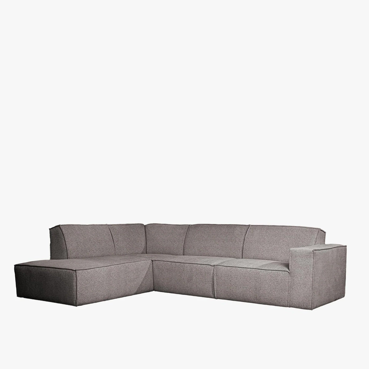 ELIA Canapé d'angle en tissu gris- Angle gauche - Canapés d'angle - Mobilier Deco