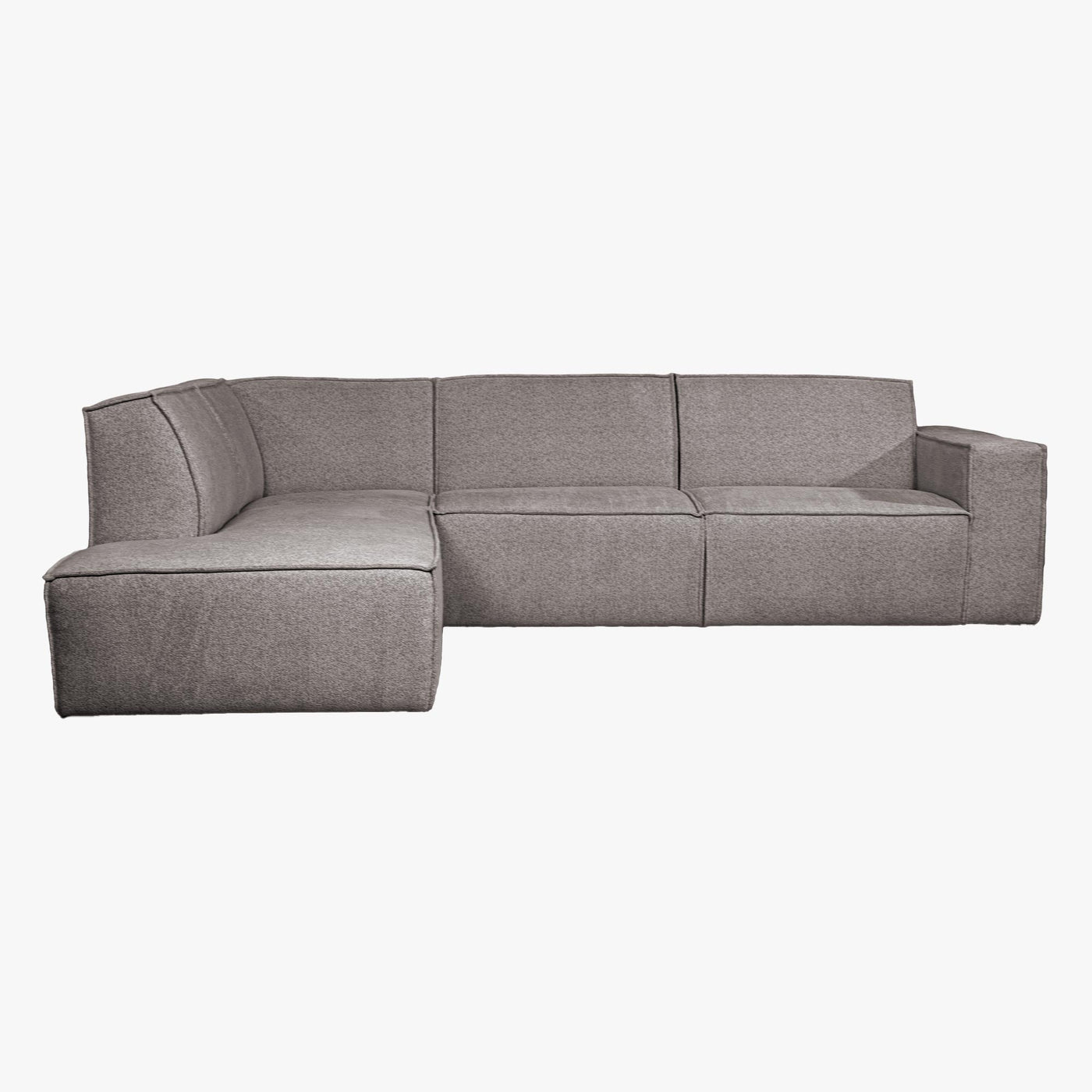 ELIA Canapé d'angle en tissu gris- Angle gauche - Canapés d'angle - Mobilier Deco