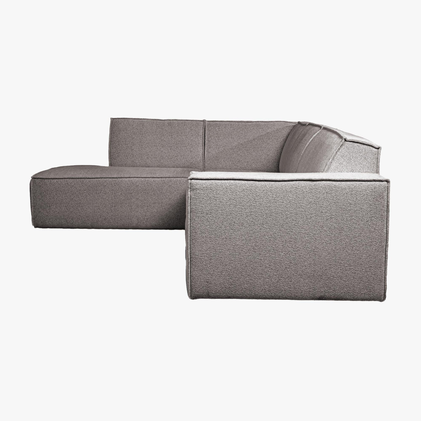 ELIA Canapé d'angle en tissu gris- Angle gauche - Canapés d'angle - Mobilier Deco
