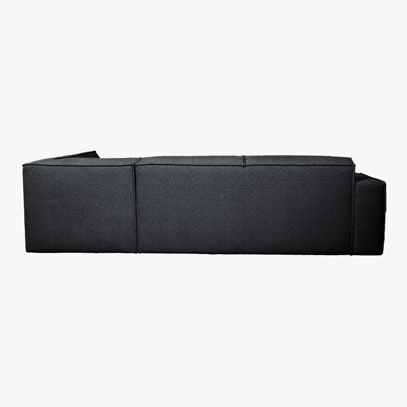 ELIA Canapé d’angle en tissu gris anthracite - Angle droit - Canapés d'angle - Mobilier Deco