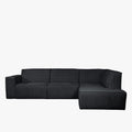 ELIA Canapé d’angle en tissu gris anthracite - Angle droit