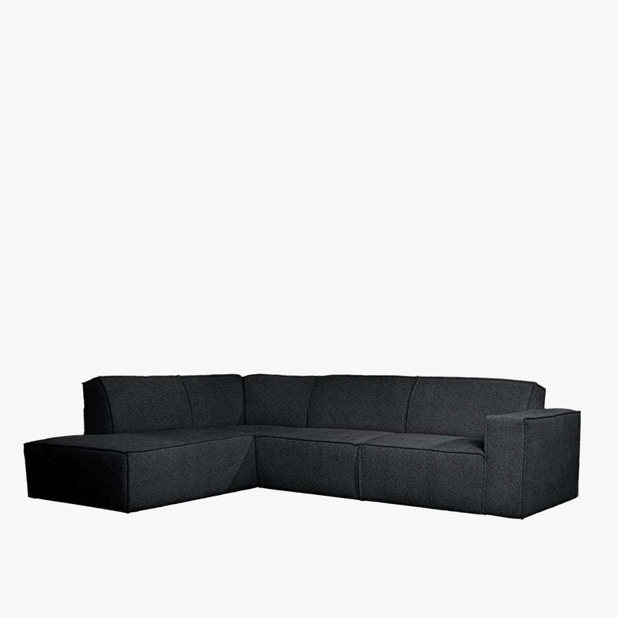 ELIA Canapé d’angle en tissu gris anthracite - Angle gauche — aperçu vidéo