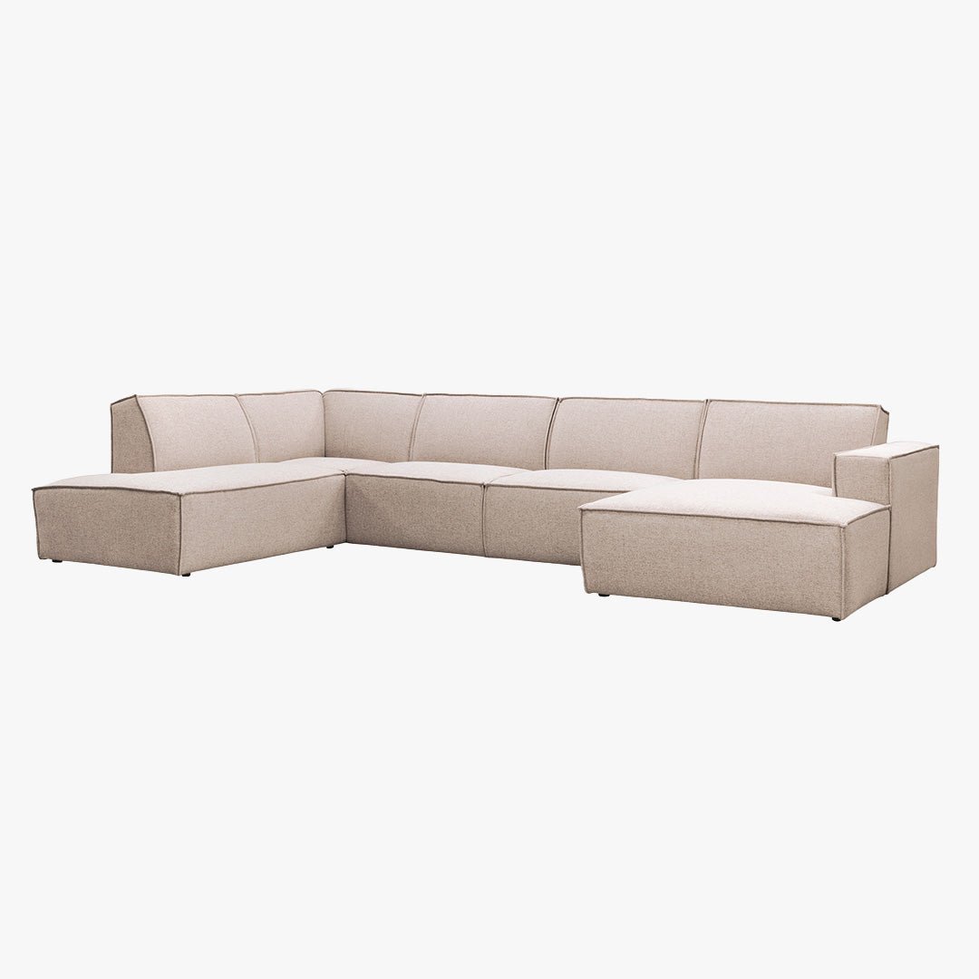 ELIA XL Canapé panoramique en tissu beige - Angle droit - Canapés panoramiques - Mobilier Deco
