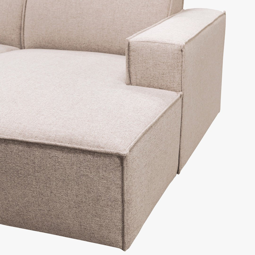 ELIA XL Canapé panoramique en tissu beige - Angle droit - Canapés panoramiques - Mobilier Deco