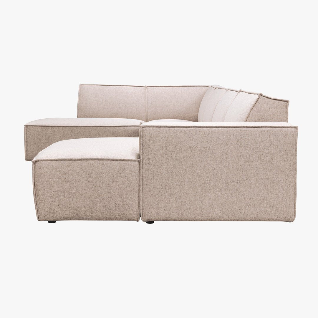 ELIA XL Canapé panoramique en tissu beige - Angle droit - Canapés panoramiques - Mobilier Deco