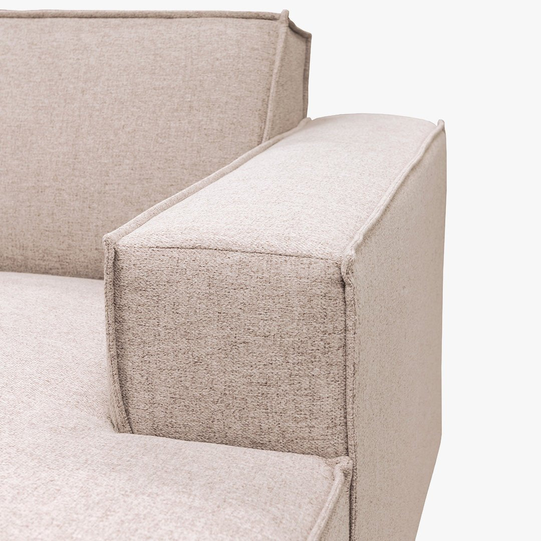 ELIA XL Canapé panoramique en tissu beige - Angle droit - Canapés panoramiques - Mobilier Deco