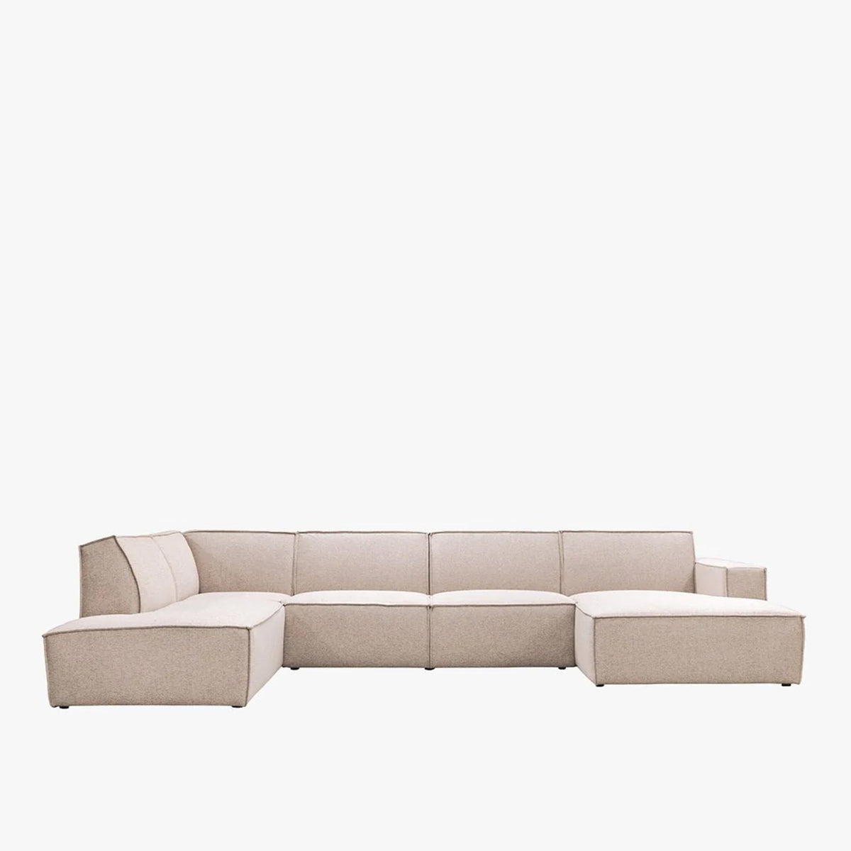 ELIA XL Canapé panoramique en tissu beige - Angle droit - Canapés panoramiques - Mobilier Deco