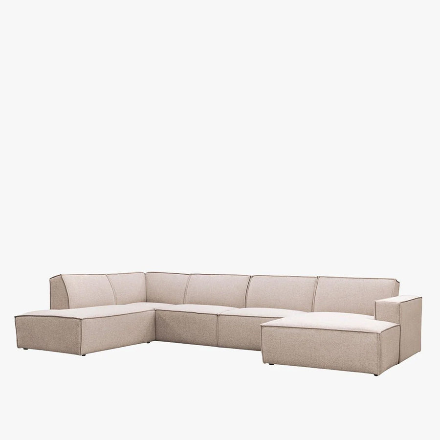 ELIA XL Canapé panoramique en tissu beige - Angle droit — aperçu vidéo