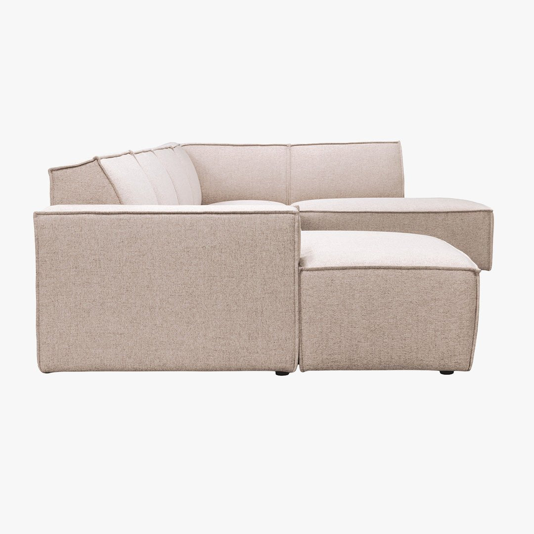 ELIA XL Canapé panoramique en tissu beige - Angle gauche - Canapés panoramiques - Mobilier Deco